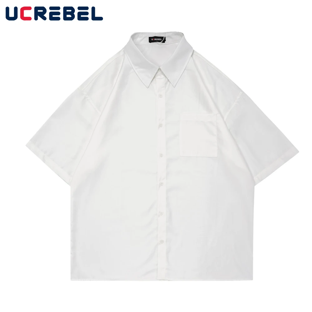 Solid Color Short Sleeve Shirt Mens Streetwear Summer Casual Loose Simple Half-Sleeve Lapel Shirts Men
Solid Color Short Sleeve Shirt Mens Streetwear Summer Casual Loose Simple Half-Sleeve Lapel Shirts Men