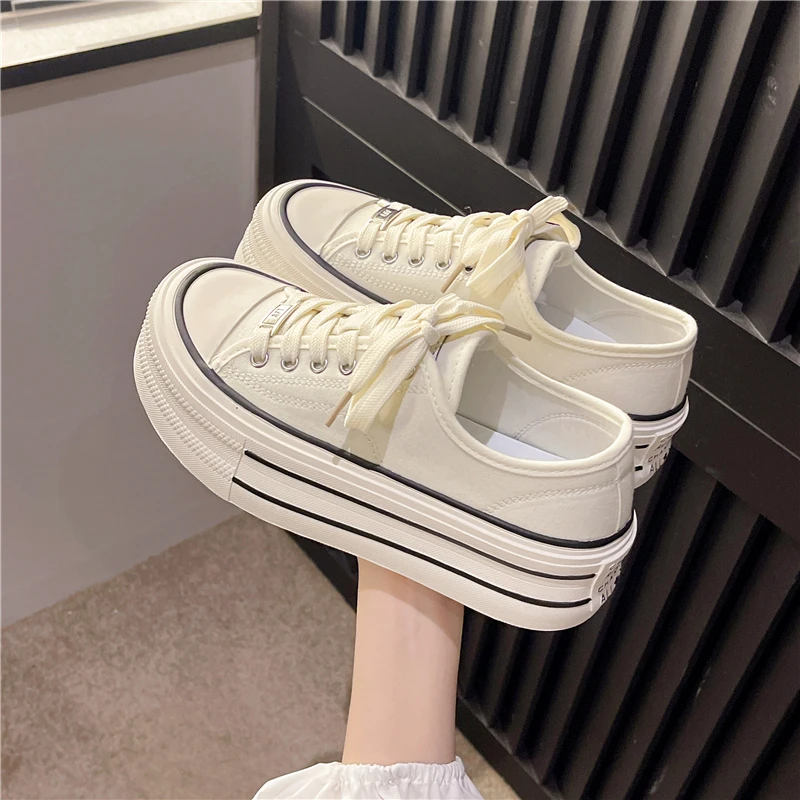 2023 Canvas Vulcanized Shoes Women Flats Platform Heels Casual Sport Running Women Shoes Summer New Lace Up Mujer Zapatillas
2023 Canvas Vulcanized Shoes Women Flats Platform Heels Casual Sport Running Women Shoes Summer New Lace Up Mujer Zapatillas