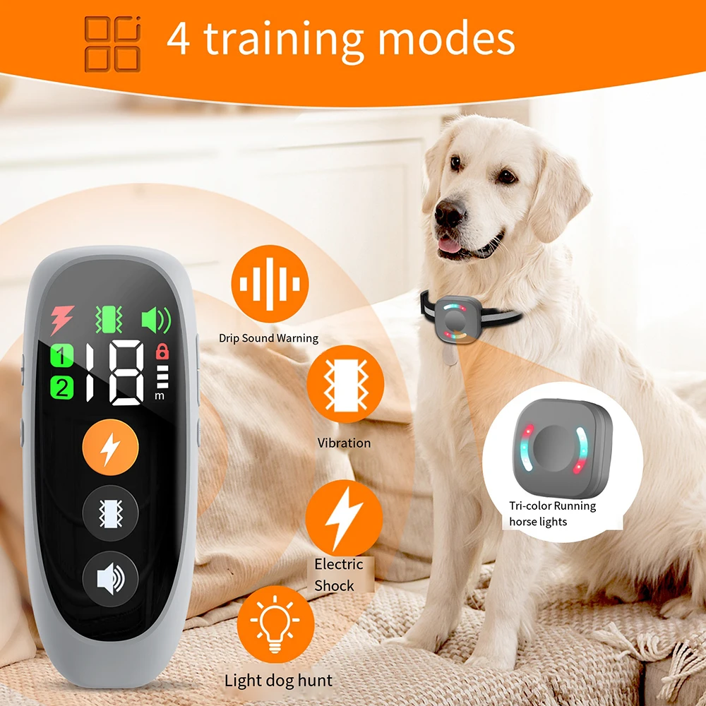 800m Electric Dog Training Collar Pet Remote Control Waterproof Rechargeable with LCD Display for All Size Shock Vibration Sound
800m Electric Dog Training Collar Pet Remote Control Waterproof Rechargeable with LCD Display for All Size Shock Vibration Sound