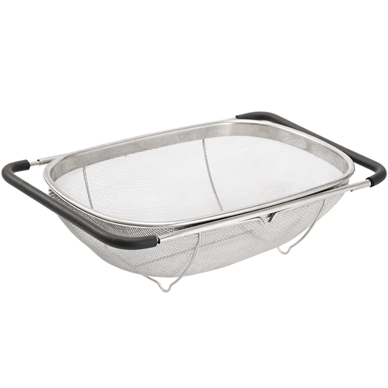 Stainless Steel Telescopic Strainer Basket, Vegetable Fruit Strainers,Rubber Handle Kitchen Sink Strainer Basket Tool
Stainless Steel Telescopic Strainer Basket, Vegetable Fruit Strainers,Rubber Handle Kitchen Sink Strainer Basket Tool