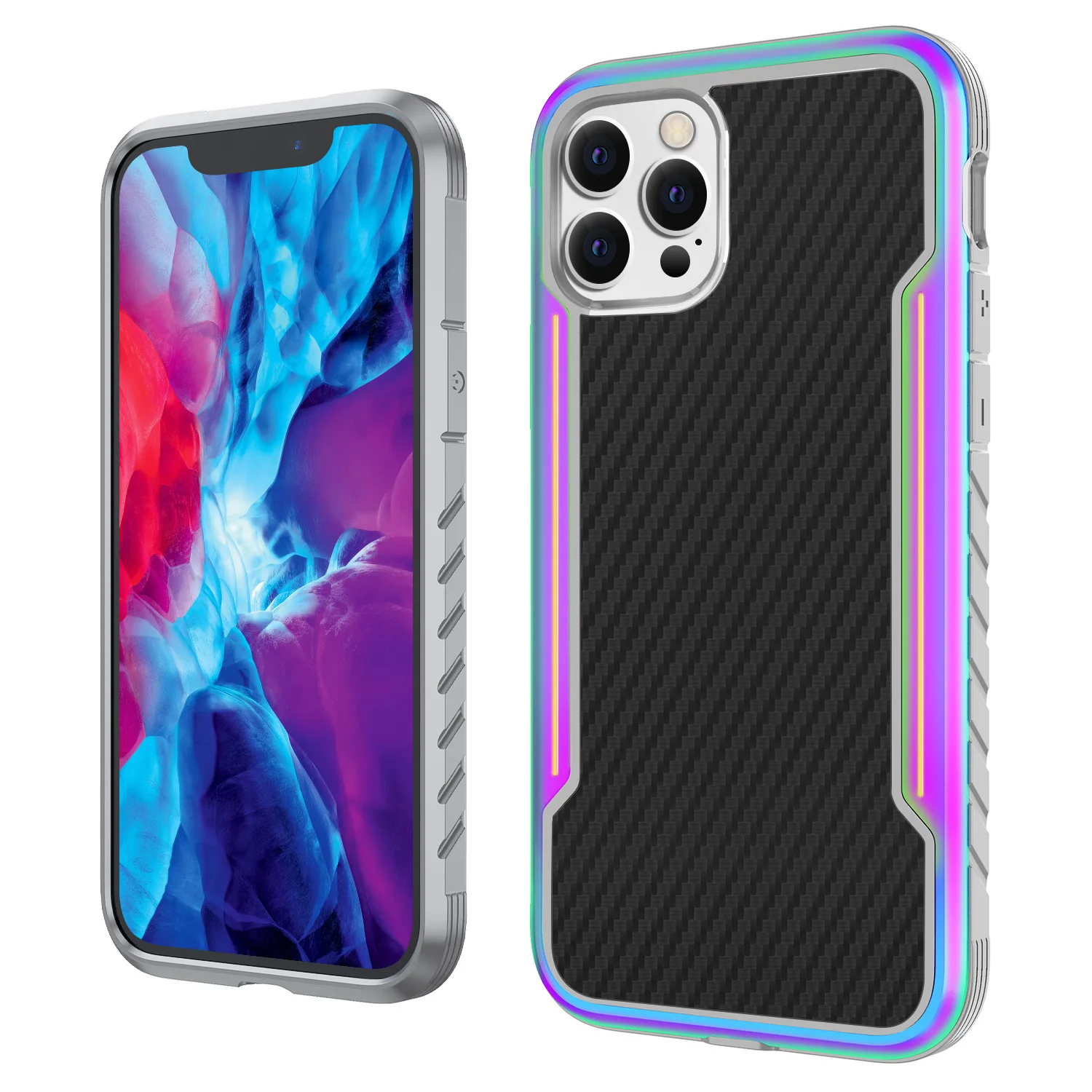 Military Metal Alloy Frame Silicone Armor Case for iPhone 14 13 Pro Max 12 Non-slip Shockproof Carbon Fiber Texture Back Cover
Military Metal Alloy Frame Silicone Armor Case for iPhone 14 13 Pro Max 12 Non-slip Shockproof Carbon Fiber Texture Back Cover