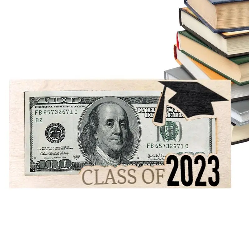 

2023 Graduation Gift Moneys Holder Creative Converting Congrats Grad Card Wooden Holder Money Wallet Ornament Decoration New