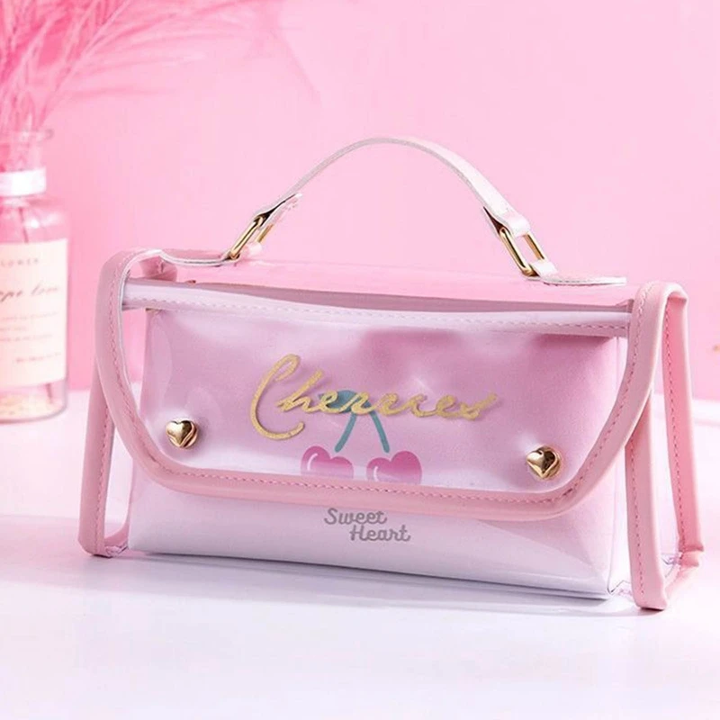 2 in 1 Portable Pencil Case Student Transparent PVC Waterpoof Pen Bag Stationery Box Organizer Pouch Girls Cosmetic Storage Bag
2 in 1 Portable Pencil Case Student Transparent PVC Waterpoof Pen Bag Stationery Box Organizer Pouch Girls Cosmetic Storage Bag