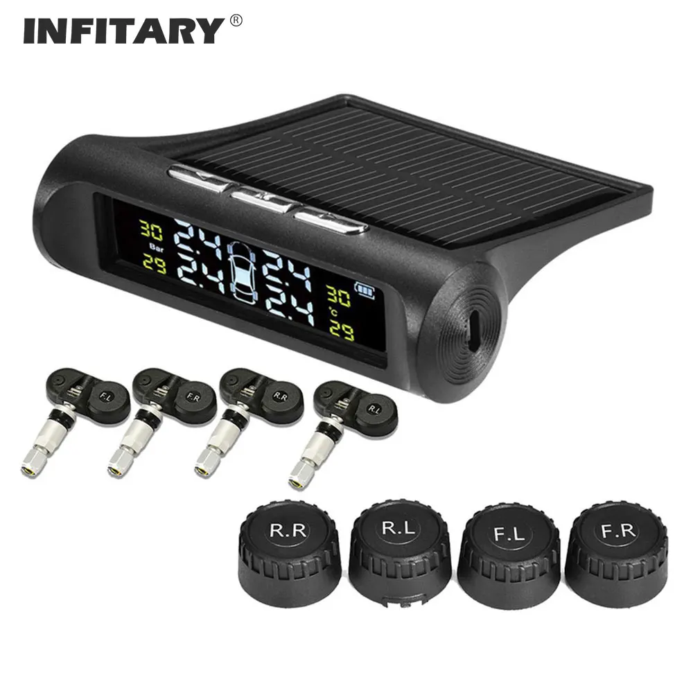 Система контроля давления в шинах Infitary, TPMS, цветной ЖК-дисплей на солнечной энергии, с 4 внешними или внутренними датчиками, Автоматическая с...
Система контроля давления в шинах Infitary, TPMS, цветной ЖК-дисплей на солнечной энергии, с 4 внешними или внутренними датчиками, Автоматическая с...