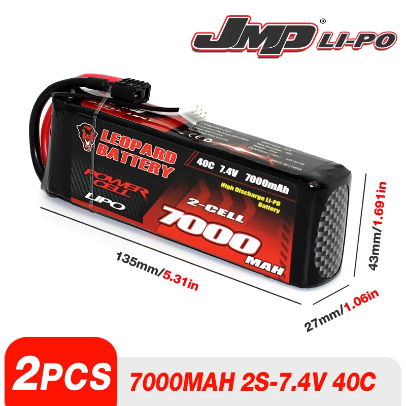 2 шт. JMP lipo 7000MAH 2S 7,4 V 40C Размер: 27*43*135 мм 1/7MOJAVE 1/7 инфекция 1/7 фелен 1/8 инфракрасная 1/8VENDETTA TRAXXAS/ARRMA/LOSI
2 шт. JMP lipo 7000MAH 2S 7,4 V 40C Размер: 27*43*135 мм 1/7MOJAVE 1/7 инфекция 1/7 фелен 1/8 инфракрасная 1/8VENDETTA TRAXXAS/ARRMA/LOSI