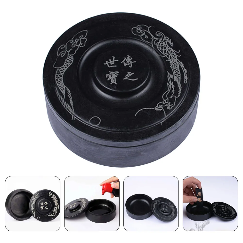 Inkstone Calligraphy Ink Chinese Grinding Round Dish Painting Brush Tray Writing Stone Supplies Inkwell Bowl Accessory
Inkstone Calligraphy Ink Chinese Grinding Round Dish Painting Brush Tray Writing Stone Supplies Inkwell Bowl Accessory