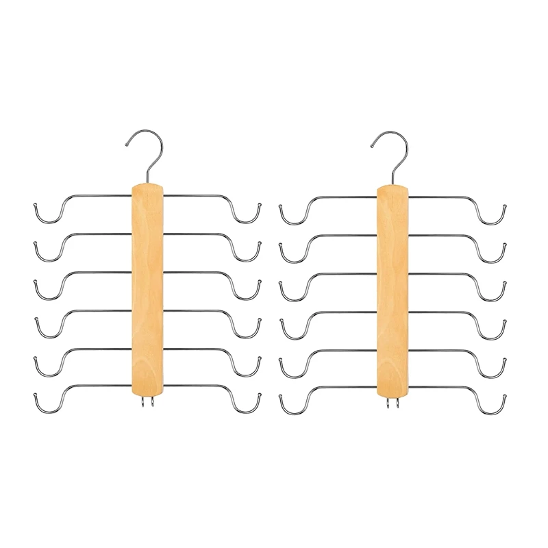2 Pack Tank Top Hangers 360° Swivel Wooden Bra Organizer Space Saving Detachable Hangers Closet Organizer 
2 Pack Tank Top Hangers 360° Swivel Wooden Bra Organizer Space Saving Detachable Hangers Closet Organizer