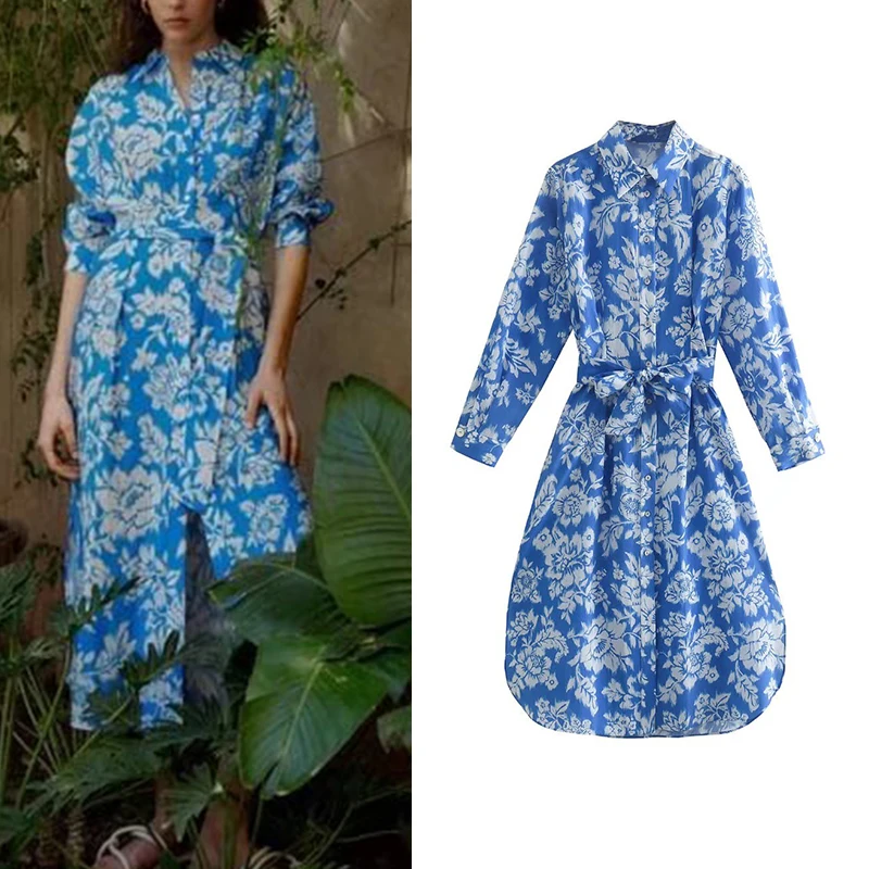 Женское платье-рубашка с цветочным принтом, повседневное однобортное длинное платье с длинным рукавом, отложным воротником и поясом, OZZ1444, в...
Женское платье-рубашка с цветочным принтом, повседневное однобортное длинное платье с длинным рукавом, отложным воротником и поясом, OZZ1444, в...