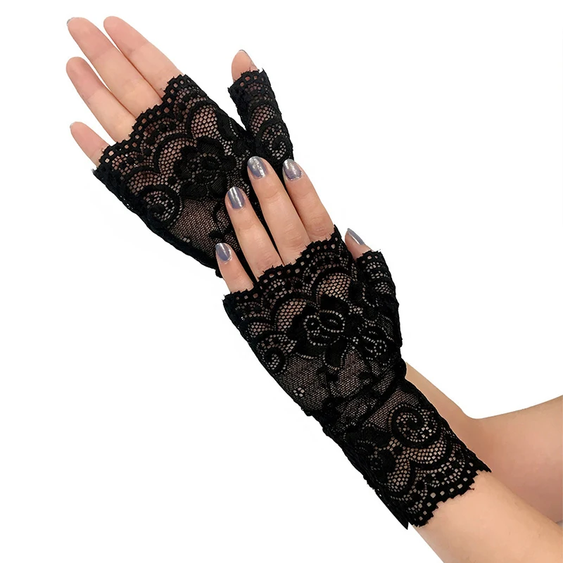 Fashion Summer Lace Gloves Half Finger Short Gloves Women Driving Sunscreen Mesh Mittens Bride Wedding Gloves Sexy Fishnet Glove
Fashion Summer Lace Gloves Half Finger Short Gloves Women Driving Sunscreen Mesh Mittens Bride Wedding Gloves Sexy Fishnet Glove