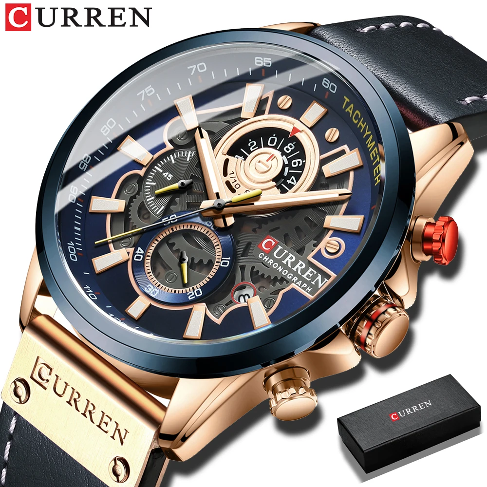 CURREN Men's Quartz Watch Luxury Leather Waterproof Wristwatch Fashion Casual Sports Watch Business Date Clock Relogio Masculino
CURREN Men's Quartz Watch Luxury Leather Waterproof Wristwatch Fashion Casual Sports Watch Business Date Clock Relogio Masculino