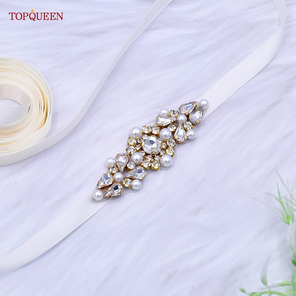 TOPQUEEN S52 Gold Rhinestone Pearl Belt Simple Women'S Wedding Dress Sash Party Evening Gown Decoration Girdles Caftan Waistband
TOPQUEEN S52 Gold Rhinestone Pearl Belt Simple Women'S Wedding Dress Sash Party Evening Gown Decoration Girdles Caftan Waistband