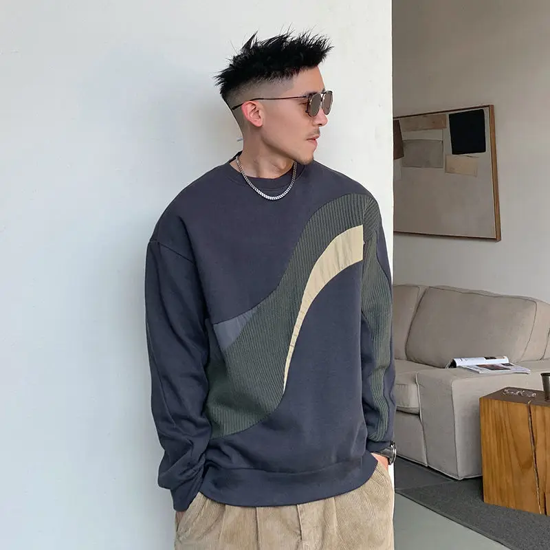 J GIRLS Fall Winter Men's Stitching Contrast Color T-Shirt Casual Round Neck Pullover Streetwear Loose Simple Design Plus Velvet
J GIRLS Fall Winter Men's Stitching Contrast Color T-Shirt Casual Round Neck Pullover Streetwear Loose Simple Design Plus Velvet