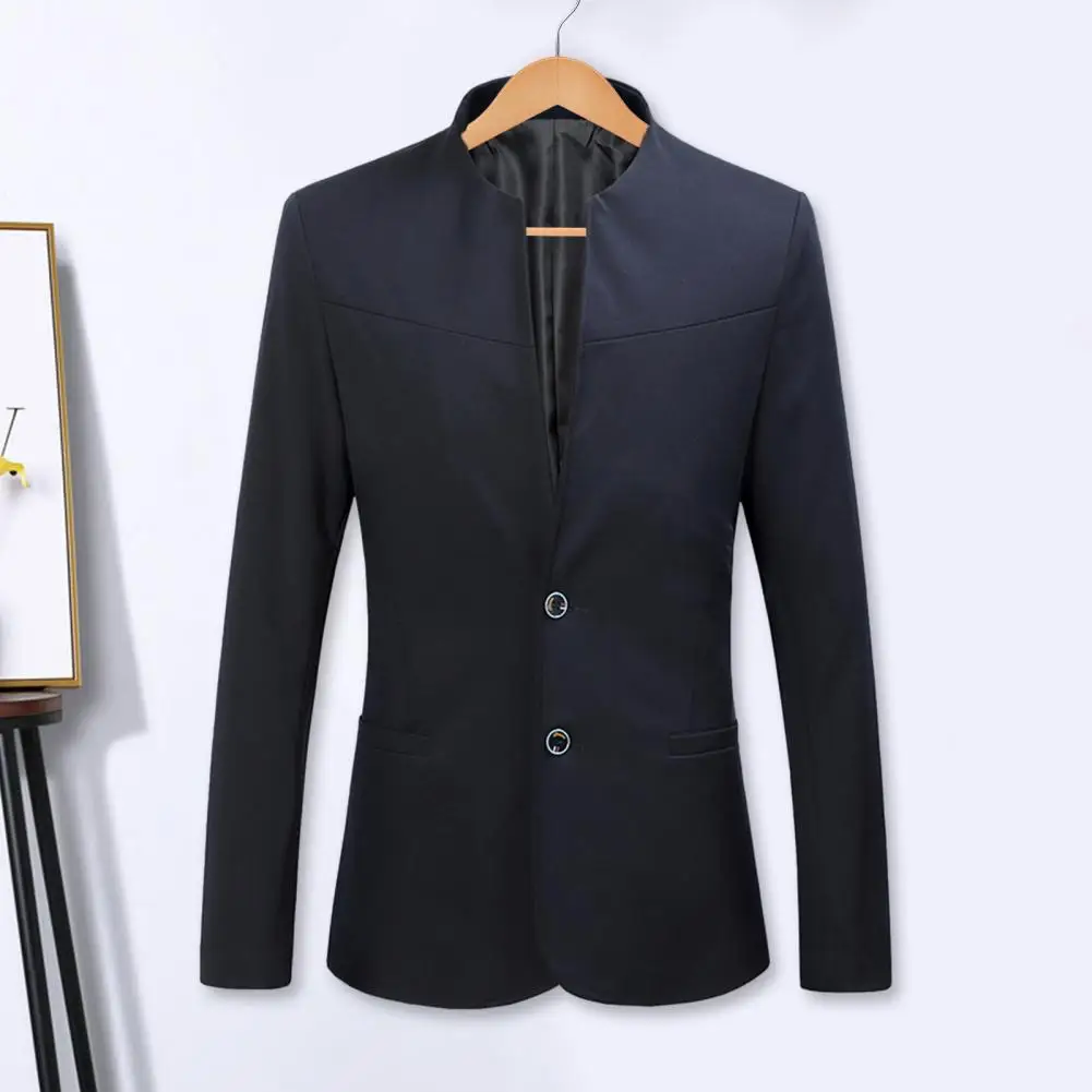 Men Suit Jacket Fomal Stand Collar Long Sleeve Men Blazer Slim Fit Two Buttons Pockets Business Suit Coat Workwear
Men Suit Jacket Fomal Stand Collar Long Sleeve Men Blazer Slim Fit Two Buttons Pockets Business Suit Coat Workwear