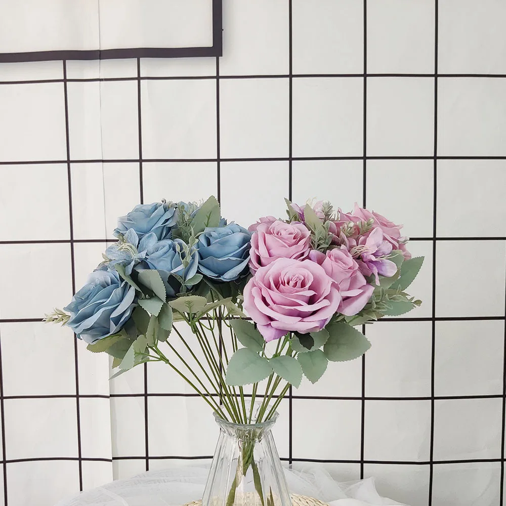 Artificial Silk Rose Simulation Bouquet Wedding Photography Bouquet Valentine's Day Gift Home Garden Festive Party Decoration
Artificial Silk Rose Simulation Bouquet Wedding Photography Bouquet Valentine's Day Gift Home Garden Festive Party Decoration