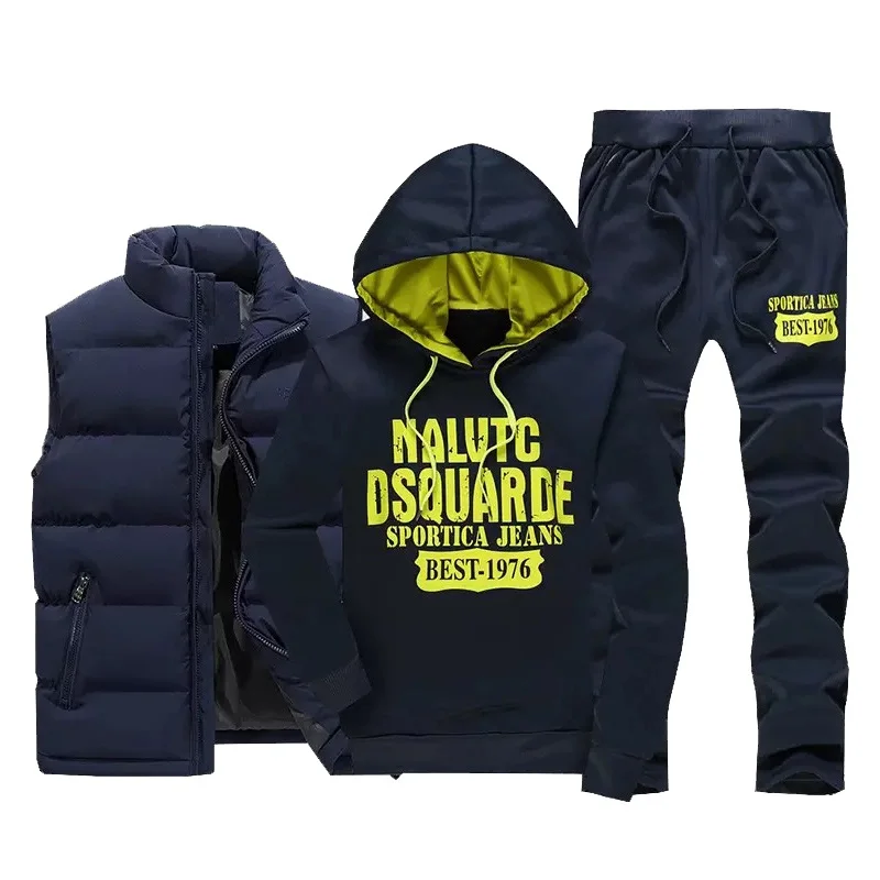 New Winter Thicken Warm Tracksuit Men 3 Pieces Hooded Fleece Hoodies+Zipper Vest+Sweatpants Track Suit Man Print Sportswear Coat
New Winter Thicken Warm Tracksuit Men 3 Pieces Hooded Fleece Hoodies+Zipper Vest+Sweatpants Track Suit Man Print Sportswear Coat