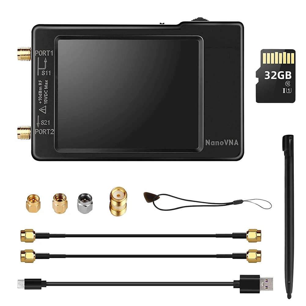 Nanovna-H Vector Network Analyzer with 32GB Card,HW3.6 10KHz-1.5GHz MF HF VHF UHF Antenna Analyzer,Measuring S Parameter
Nanovna-H Vector Network Analyzer with 32GB Card,HW3.6 10KHz-1.5GHz MF HF VHF UHF Antenna Analyzer,Measuring S Parameter