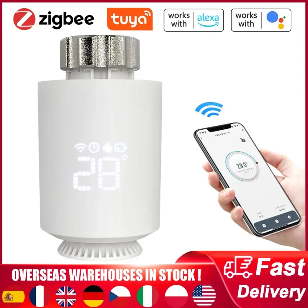 Zigbee Smart TRV Temperature Controller,Voice Control via Alexa and Google Home,Heating Thermostatic Radiator Valve for Smart Ho
Zigbee Smart TRV Temperature Controller,Voice Control via Alexa and Google Home,Heating Thermostatic Radiator Valve for Smart Ho