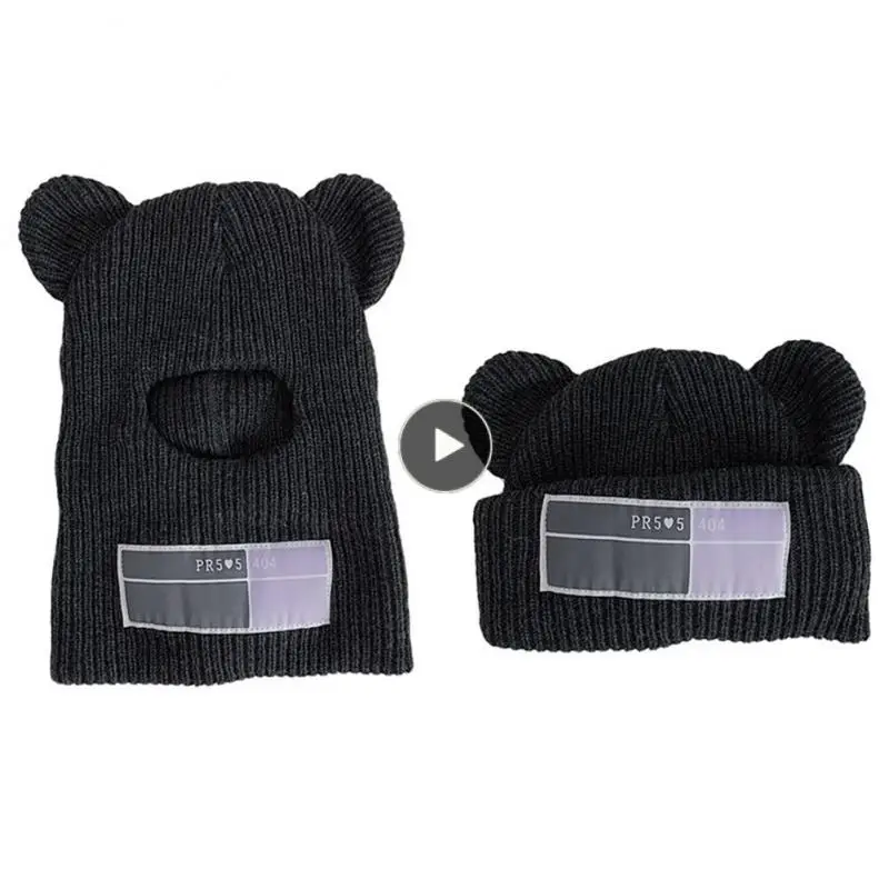 Bear Ear Knitted Hat Autumn Winter Thickened Head Knitted Cold Windproof Warm Funny Mask Hat Riding Mountaineering Equipment
Bear Ear Knitted Hat Autumn Winter Thickened Head Knitted Cold Windproof Warm Funny Mask Hat Riding Mountaineering Equipment