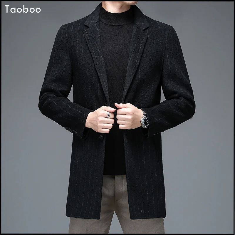 New2024 Top Quality Winter Woollen Male Coat Slim Men's winter jacket Business Casual Striped Windbreaker jackets for men
New2024 Top Quality Winter Woollen Male Coat Slim Men's winter jacket Business Casual Striped Windbreaker jackets for men