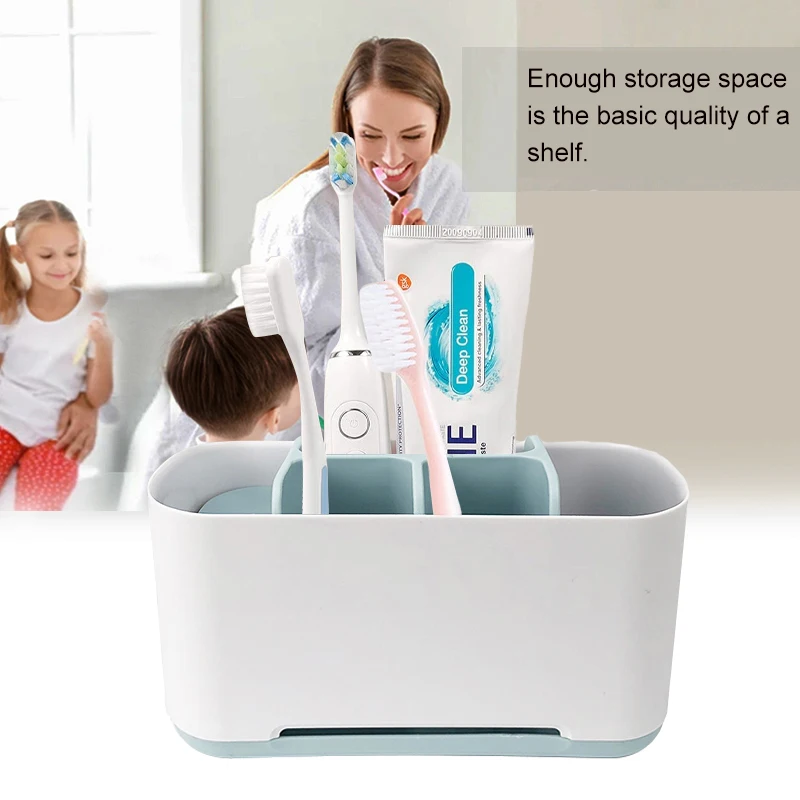 Toothbrush Toothpaste Holder Case Shaving Makeup Brush Organizer Stand Multi-Function Bathroom Storage Accessories Box 1pc
Toothbrush Toothpaste Holder Case Shaving Makeup Brush Organizer Stand Multi-Function Bathroom Storage Accessories Box 1pc