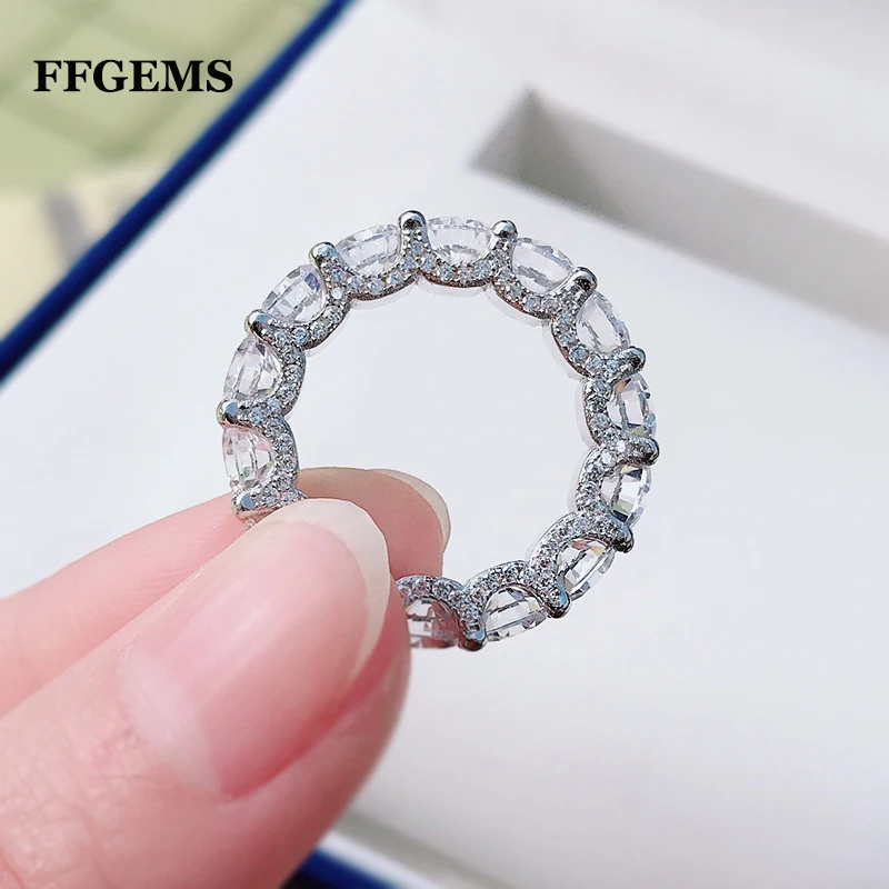 FFGems Classic 100% 925 Sterling Silver Round Cut Created Moissanite 5mm Diamonds Gemstone Engagement Couple Rings Fine Jewelry
FFGems Classic 100% 925 Sterling Silver Round Cut Created Moissanite 5mm Diamonds Gemstone Engagement Couple Rings Fine Jewelry