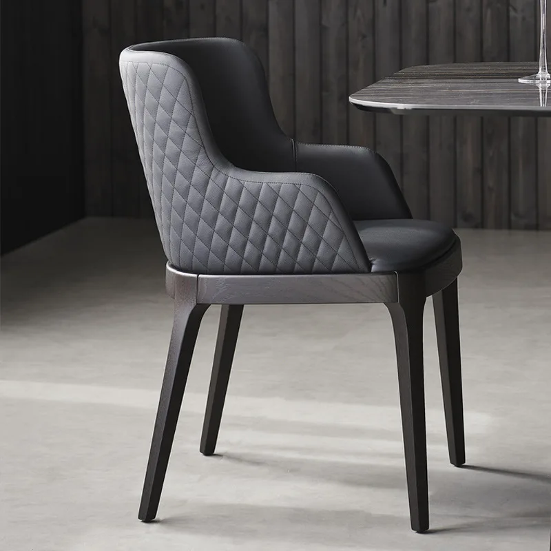 Leather Soft Armchairs Living Room Luxury Leisure Comfy Office Chair Wooden Backrest Dining Room Sandalyeler Nordic Furniture
Leather Soft Armchairs Living Room Luxury Leisure Comfy Office Chair Wooden Backrest Dining Room Sandalyeler Nordic Furniture