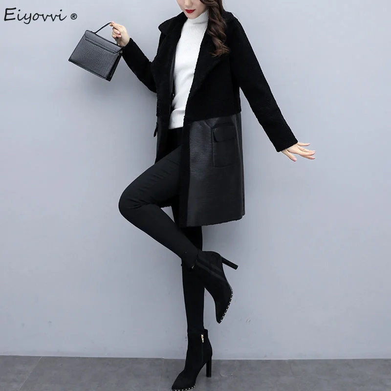 Winter New Long Jacket Women Lamb Wool Leather Patchwork Thicken Plush Warm Coat Fashion Parka Loose Outerwear Female
Winter New Long Jacket Women Lamb Wool Leather Patchwork Thicken Plush Warm Coat Fashion Parka Loose Outerwear Female