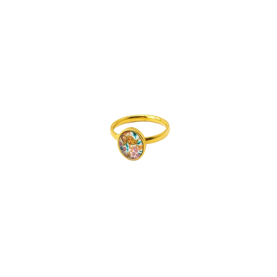 2022 Minimalist Fashion Design Colorful Flower Pattern Promise Rings For Women Anime Accessories Trendy Stainless Steel Jewelry
2022 Minimalist Fashion Design Colorful Flower Pattern Promise Rings For Women Anime Accessories Trendy Stainless Steel Jewelry