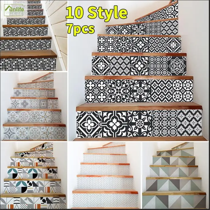 Funlife Black White Pattern Stair Stickers Waterproof Self Adhesive Peel & Stick Removable Staircase Sticker Stairway Home D
Funlife Black White Pattern Stair Stickers Waterproof Self Adhesive Peel & Stick Removable Staircase Sticker Stairway Home D