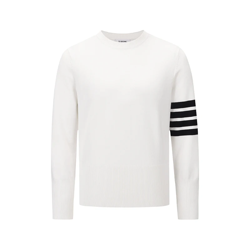 TB THOM Sweater 2022 Arrival Autumn Fashion Brand Men's Coat Black 4-Bar Stripes White Crew Neck Pullover Harajuku TB Sweaters
TB THOM Sweater 2022 Arrival Autumn Fashion Brand Men's Coat Black 4-Bar Stripes White Crew Neck Pullover Harajuku TB Sweaters