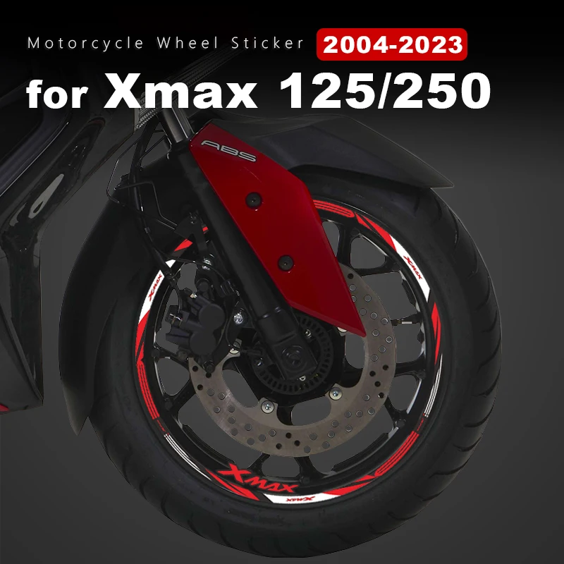 Motorcycle Wheel Stickers Xmax 125 Accessories 2023 Waterproof Rim Decal for Yamaha X max 250 125 2004-2022 2019 2020 2021 Strip 
Motorcycle Wheel Stickers Xmax 125 Accessories 2023 Waterproof Rim Decal for Yamaha X max 250 125 2004-2022 2019 2020 2021 Strip