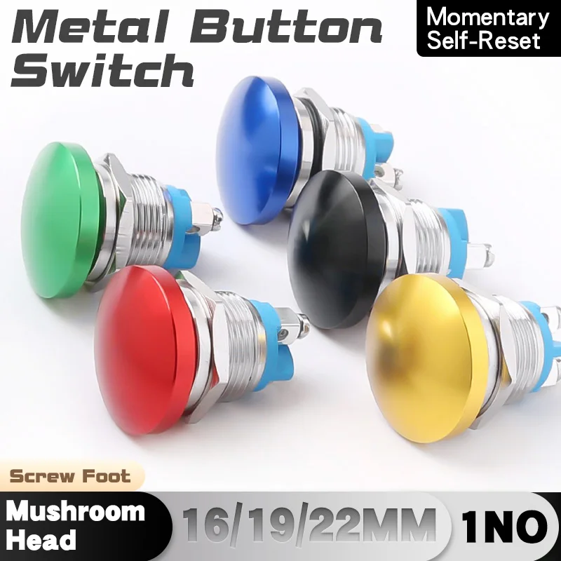 16MM 19MM 22MM Mushroom Head Metal Push Button Switch Momentary Stainless Steel Silver Contacts Red Yellow Green
16MM 19MM 22MM Mushroom Head Metal Push Button Switch Momentary Stainless Steel Silver Contacts Red Yellow Green