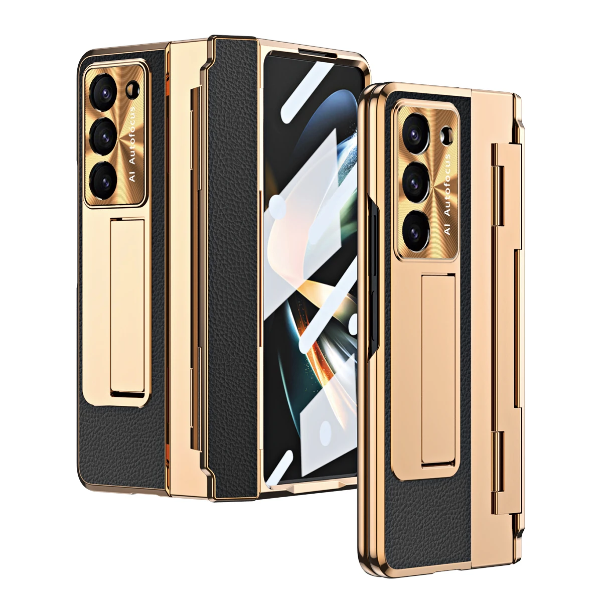 for Samsung Galaxy Z Fold 5 Case Plating Hinge Leather Hard PC Holder Slim with Flim Case for Galaxy Z Fold5 4 3 Cover
for Samsung Galaxy Z Fold 5 Case Plating Hinge Leather Hard PC Holder Slim with Flim Case for Galaxy Z Fold5 4 3 Cover