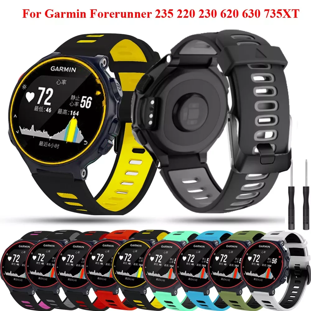 

Watch Band For Garmin Forerunner 735XT 735/220/230/235/620/630 Watch Soft Silicone Strap Replacement WatchBand Bracelet Correa