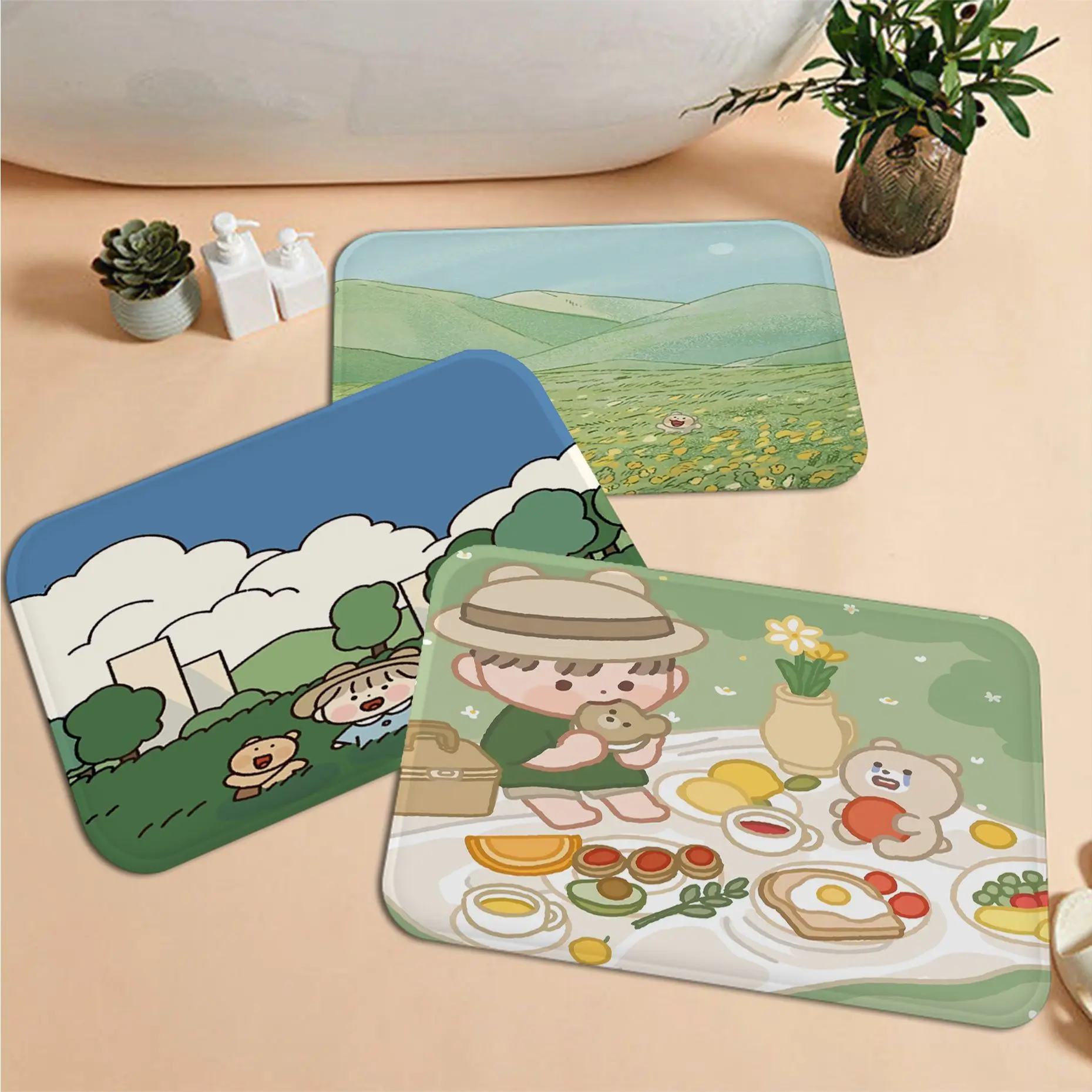Cute Green Plant Entrance Door Mat Retro Multiple Choice Living Room Kitchen Rug Non-Slip Bedside Area Rugs
Cute Green Plant Entrance Door Mat Retro Multiple Choice Living Room Kitchen Rug Non-Slip Bedside Area Rugs