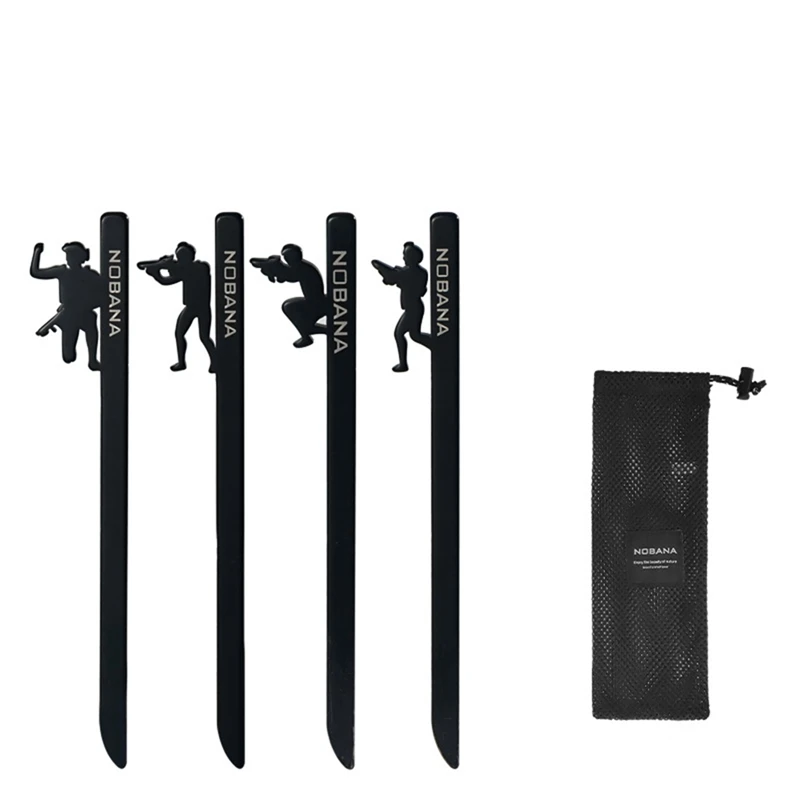 New-NOBANA 4PCS Tent Nail Durable High Strength 201 Stainless Steel With Hole Black Ground Stakes For Outdoor Hiking Tent
New-NOBANA 4PCS Tent Nail Durable High Strength 201 Stainless Steel With Hole Black Ground Stakes For Outdoor Hiking Tent