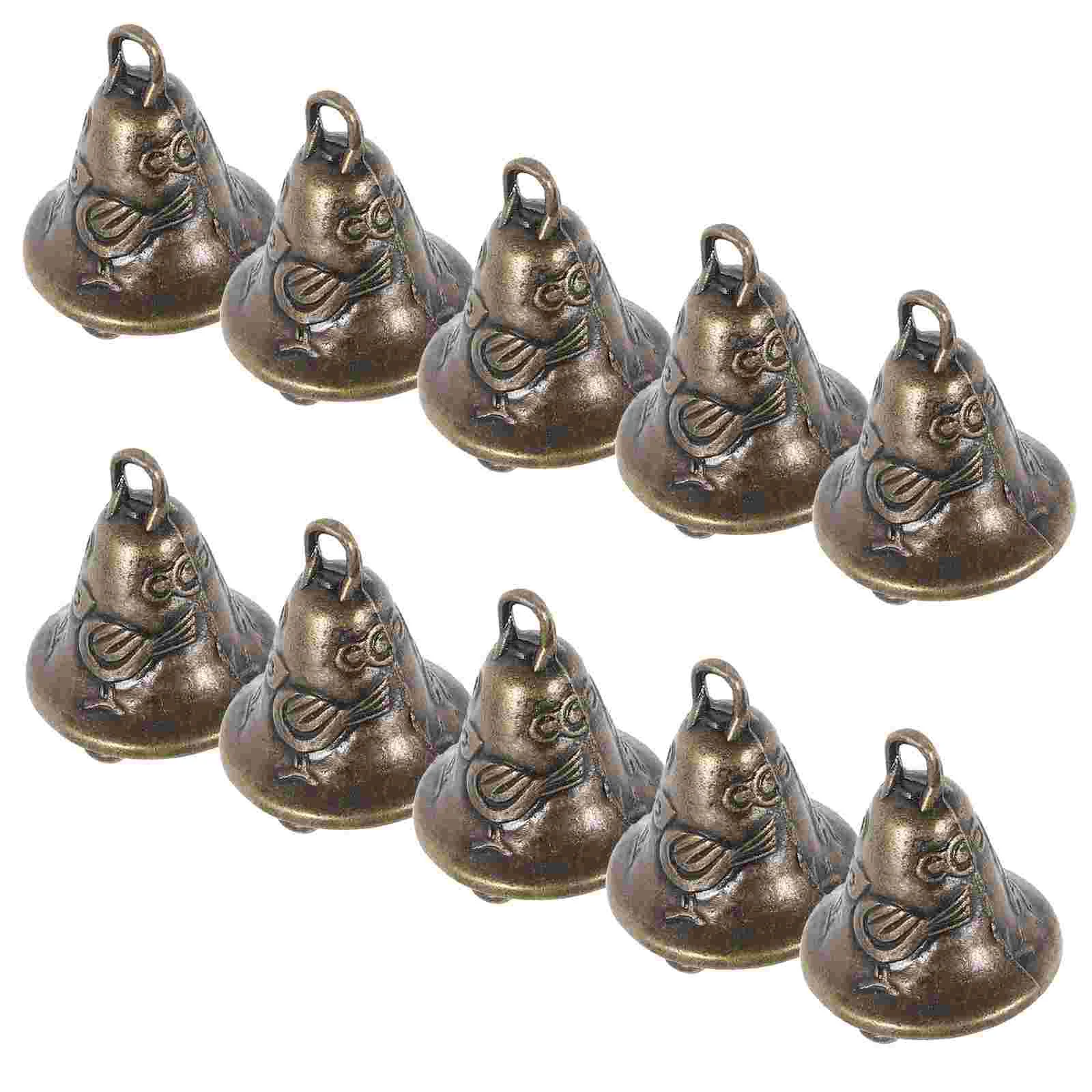 

Alloy Metal Bells Statues Wind Chime Bells Decorations Christmas Tree Hanging Bells Ornaments (Random Style) 2.5x2.3x2.3cm