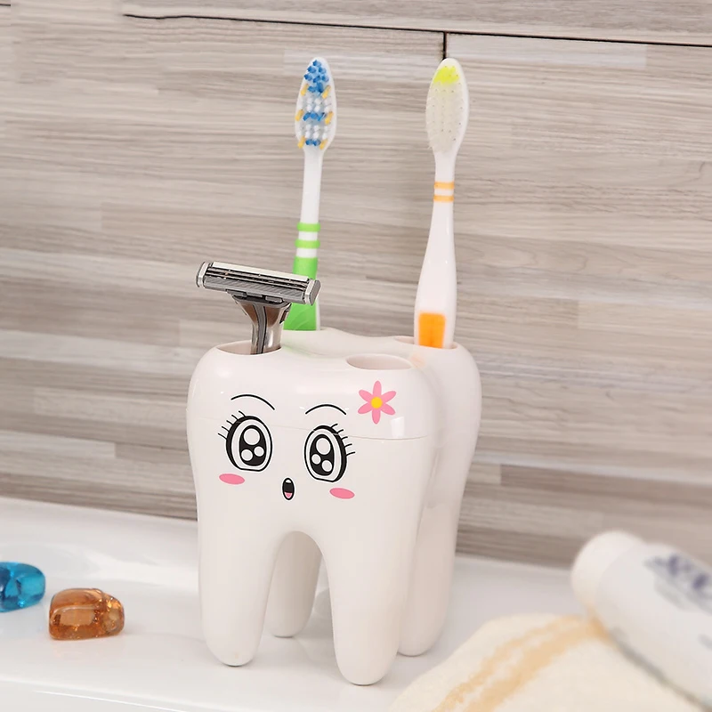 Storage Holder Brush Rack Cartoon Teeth Shape Bathroom Suppies 4 Holes Shaving Toothbrush Holder Stand
Storage Holder Brush Rack Cartoon Teeth Shape Bathroom Suppies 4 Holes Shaving Toothbrush Holder Stand