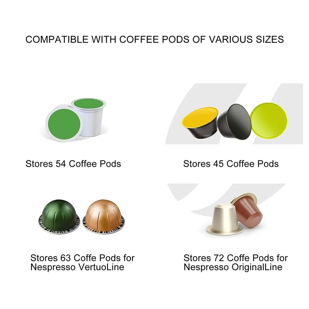 Brand New Coffee Pod Holder Coffee Pod Storage 10pcs/set Black Coffee Capsule Holder Counter Mounted For Nespresso
Brand New Coffee Pod Holder Coffee Pod Storage 10pcs/set Black Coffee Capsule Holder Counter Mounted For Nespresso