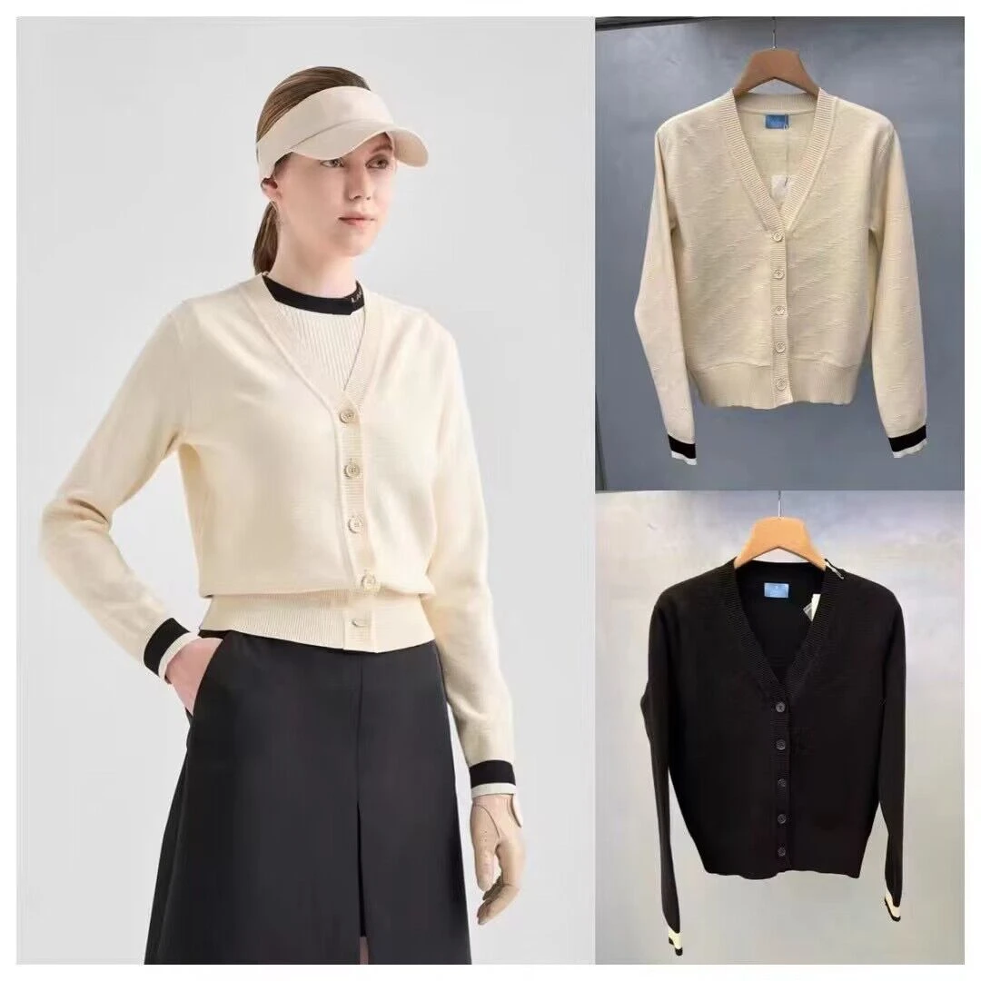 Golf Apparel Women's Knitwear Autumn New Versatile Age Reducing Sports Ball Wear Age Reducing V-Neck Sweater Coat
Golf Apparel Women's Knitwear Autumn New Versatile Age Reducing Sports Ball Wear Age Reducing V-Neck Sweater Coat