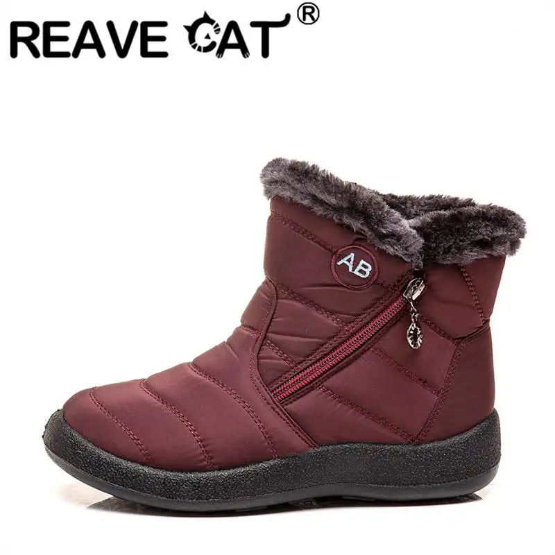 REAVE CAT Ladies Snow Boots Winter Warm Plush Fur Zipper Thick Heels Waterproof Plus Size 43 44 Leisure Mans Shoes Slides S4575
REAVE CAT Ladies Snow Boots Winter Warm Plush Fur Zipper Thick Heels Waterproof Plus Size 43 44 Leisure Mans Shoes Slides S4575