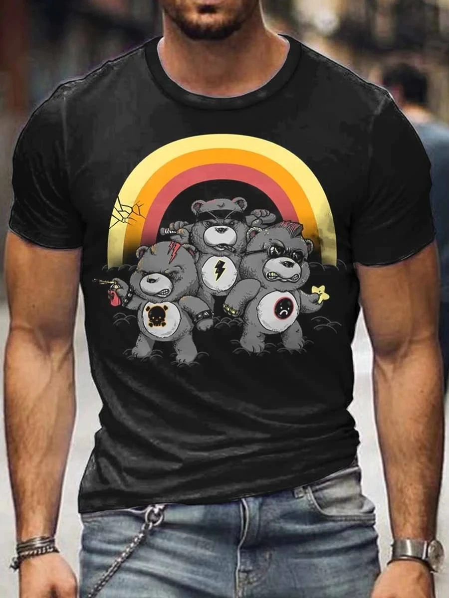 Summer Men's Printed T-Shirt Fashion Casual Harajuku Short Sleeve Street Trend Loose High Quality T-Shirt Cool Tops
Summer Men's Printed T-Shirt Fashion Casual Harajuku Short Sleeve Street Trend Loose High Quality T-Shirt Cool Tops