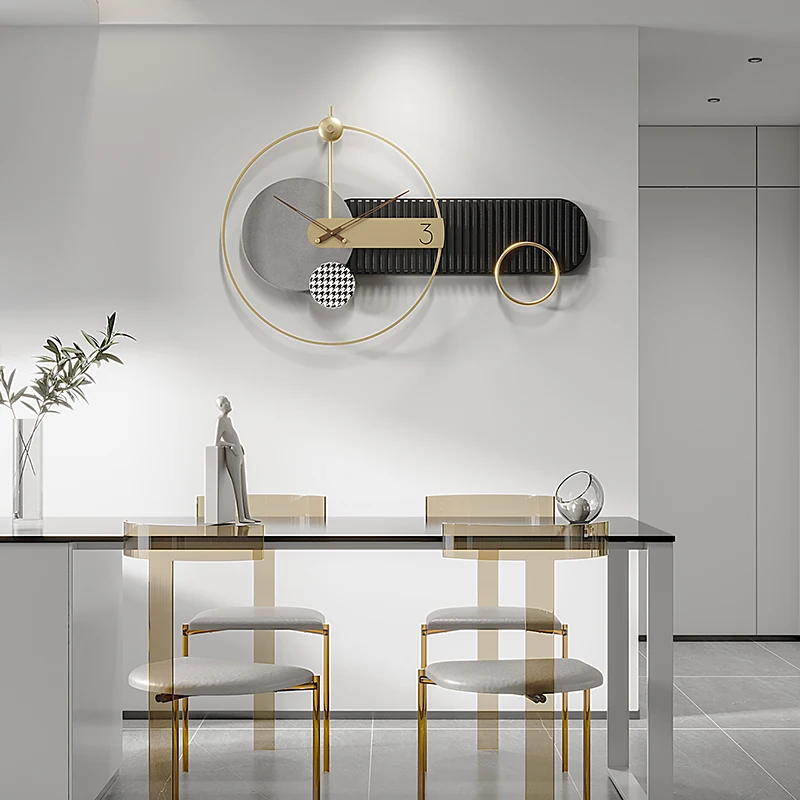 Gold Black Wall Clocks Living Room Metal Luxury Wall Clock Modern Design Creative Horloge Murale Design Moderne Room Decor
Gold Black Wall Clocks Living Room Metal Luxury Wall Clock Modern Design Creative Horloge Murale Design Moderne Room Decor