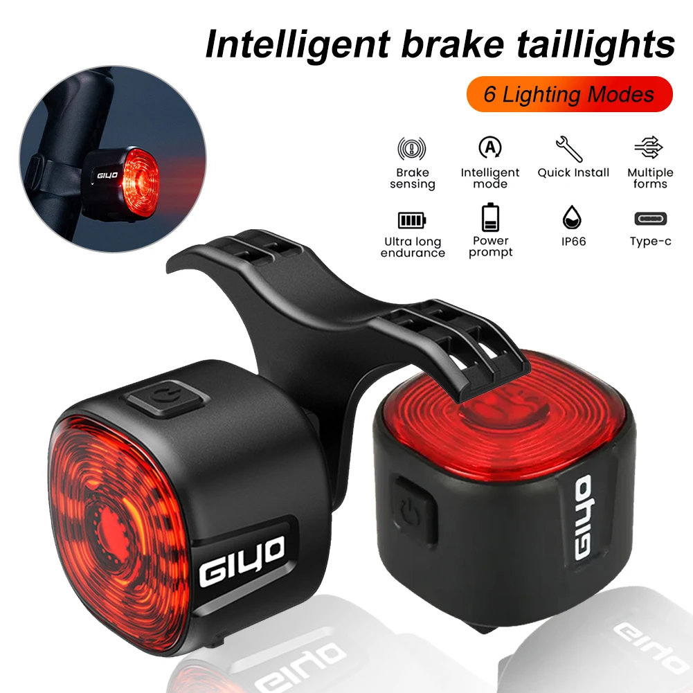 GIYO Night Cycling Safety Bicycle Rear Light Bike USB Charge Taillight MTB Waterproof LED Smart Brake Sensing Bike Flash Lamp
GIYO Night Cycling Safety Bicycle Rear Light Bike USB Charge Taillight MTB Waterproof LED Smart Brake Sensing Bike Flash Lamp