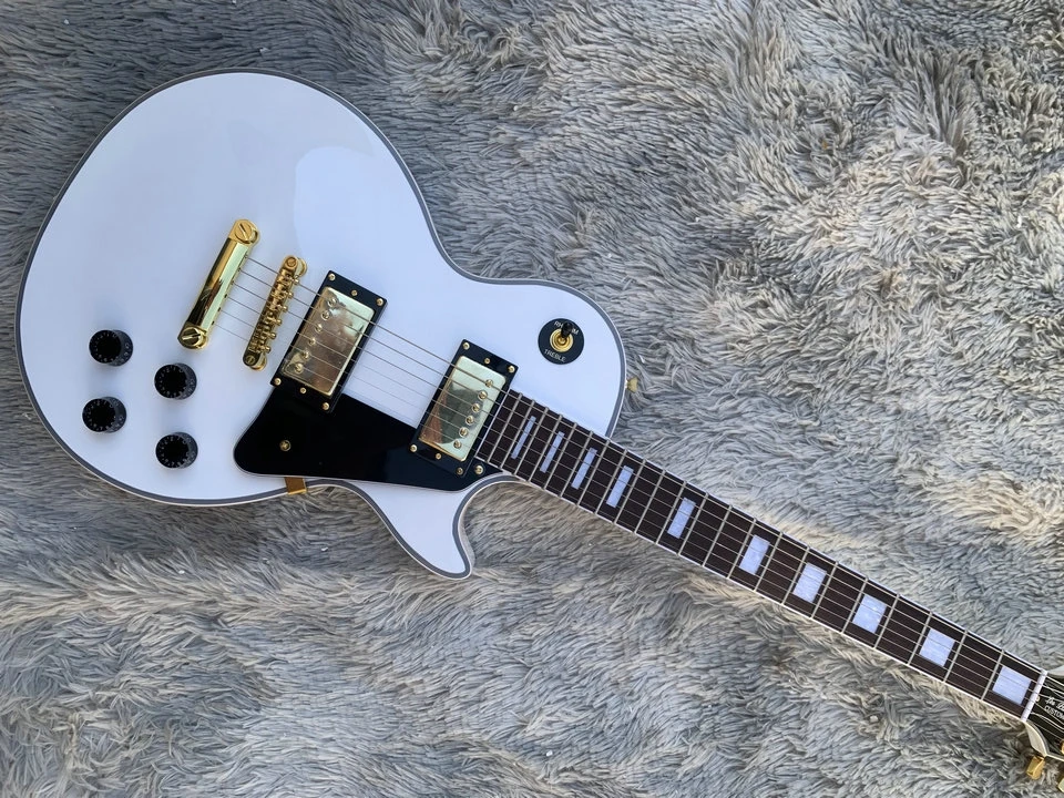 

In stock free shipping White guitar six string LP Class electric guitar, closed pickup, we can customize various guitars