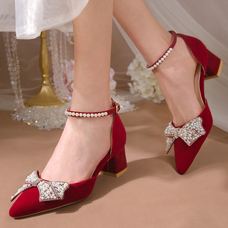 Comemore 2022 Spring Summer Pumps New Bow Shoes Women's Rhinestone Pointed Red High Heels Wedding Bride Women's Shoes 2022 Trend
Comemore 2022 Spring Summer Pumps New Bow Shoes Women's Rhinestone Pointed Red High Heels Wedding Bride Women's Shoes 2022 Trend