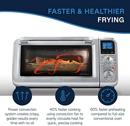 Air Fry Oven, Premium 9-in-1 Digital Air Fry Convection Toaster Oven, Grills, Broils, Bakes, Roasts, Keep Warm, Reheats, 1800-Wa
Air Fry Oven, Premium 9-in-1 Digital Air Fry Convection Toaster Oven, Grills, Broils, Bakes, Roasts, Keep Warm, Reheats, 1800-Wa