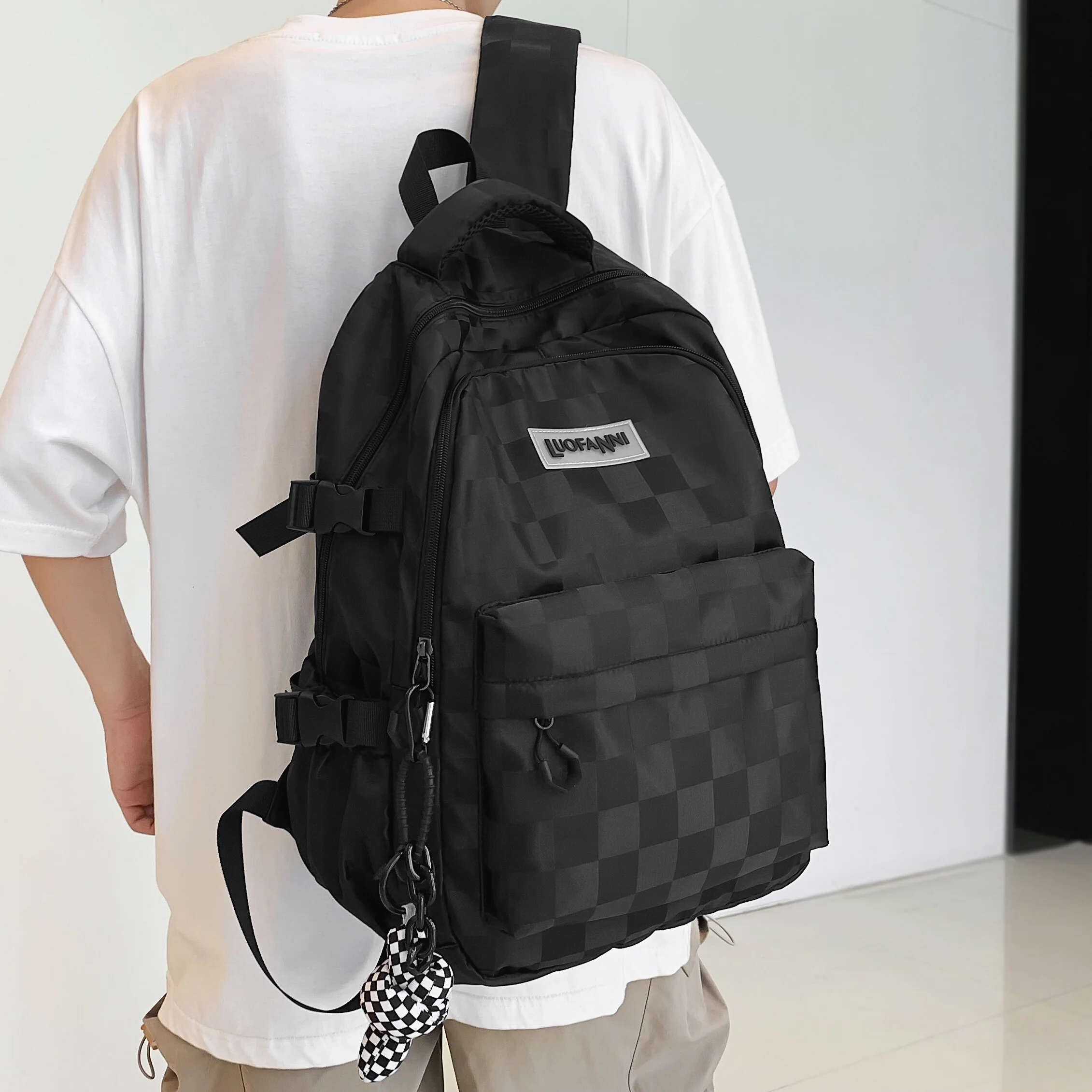 New Female Men High Capacity Travel Book Bag Boy Lattice School Bag Male Women Plaid College Backpack Lady Laptop Unisex Fashion
New Female Men High Capacity Travel Book Bag Boy Lattice School Bag Male Women Plaid College Backpack Lady Laptop Unisex Fashion