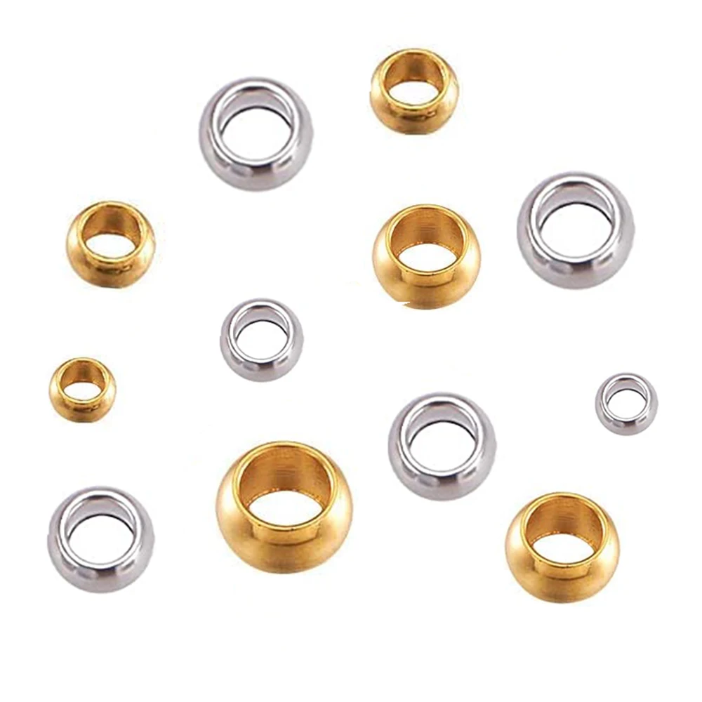50pcs Gold Color Stainless Steel Crimp End Beads 2 2.5 3 mm Round Stopper Spacer Bead for Jewelry Making Components DIY Supplies
50pcs Gold Color Stainless Steel Crimp End Beads 2 2.5 3 mm Round Stopper Spacer Bead for Jewelry Making Components DIY Supplies