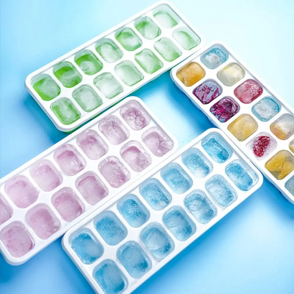 

4 Pack Stackable Ice Cube Trays 14 Grids BPA Free Easy-Release Ice Ball Mould Silicone Ice Ball Mold Cocktail Freezer